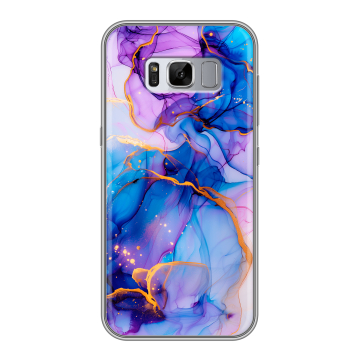 Силиконовый чехол на Samsung Galaxy S8 Plus с принтом синий мрамор Силиконовый чехол на Samsung Galaxy S8 Plus с принтом синий мрамор
