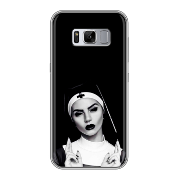 Силиконовый чехол на Samsung Galaxy S8 Plus с принтом монашка Силиконовый чехол на Samsung Galaxy S8 Plus с принтом монашка