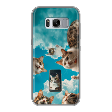 Силиконовый чехол на Samsung Galaxy S8 Plus с принтом котики Силиконовый чехол на Samsung Galaxy S8 Plus с принтом котики