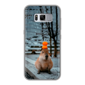 Силиконовый чехол на Samsung Galaxy S8 Plus с принтом капибара Силиконовый чехол на Samsung Galaxy S8 Plus с принтом капибара