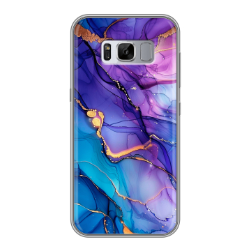 Силиконовый чехол на Samsung Galaxy S8 Plus с принтом синий мрамор Силиконовый чехол на Samsung Galaxy S8 Plus с принтом синий мрамор