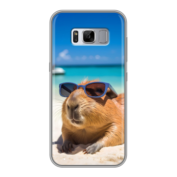 Силиконовый чехол на Samsung Galaxy S8 Plus с принтом Капибара