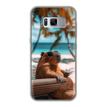 Силиконовый чехол на Samsung Galaxy S8 Plus с принтом Капибара Силиконовый чехол на Samsung Galaxy S8 Plus с принтом Капибара