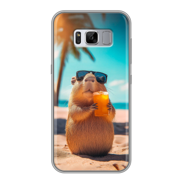 Силиконовый чехол на Samsung Galaxy S8 Plus с принтом Капибара Силиконовый чехол на Samsung Galaxy S8 Plus с принтом Капибара