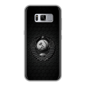 Силиконовый чехол на Samsung Galaxy S8 Plus с принтом Герб Флаг СССР Силиконовый чехол на Samsung Galaxy S8 Plus с принтом Герб Флаг СССР
