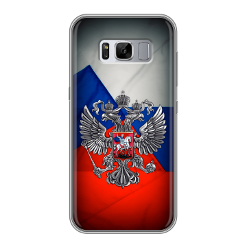 Силиконовый чехол на Samsung Galaxy S8 Plus с принтом Флаг России