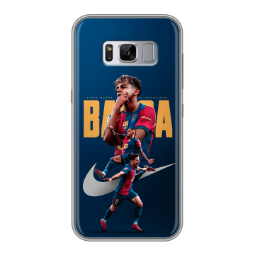 Силиконовый чехол на Samsung Galaxy S8 Plus с принтом Барселона Barca Yamal Силиконовый чехол на Samsung Galaxy S8 Plus с принтом Барселона Barca Yamal