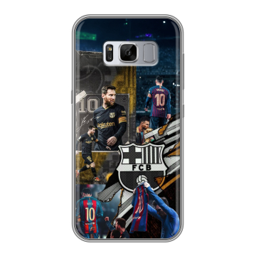 Силиконовый чехол на Samsung Galaxy S8 Plus с принтом Messi Barcelona