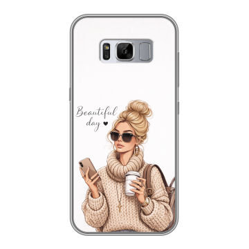 Силиконовый чехол на Samsung Galaxy S8 Plus с принтом женский