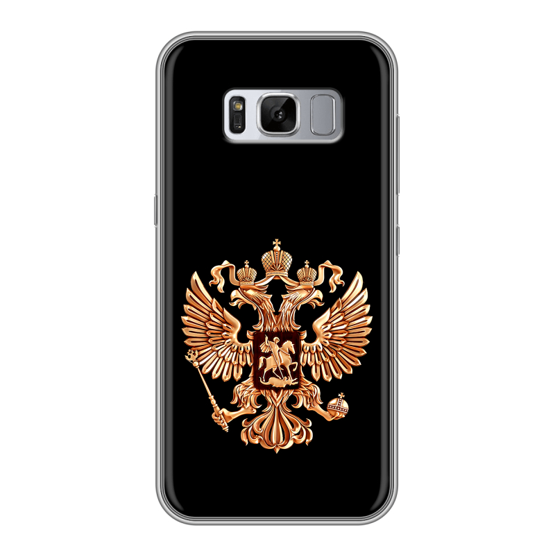 Силиконовый чехол на Samsung Galaxy S8 Plus с принтом Герб России золотой Силиконовый чехол на Samsung Galaxy S8 Plus с принтом Герб России золотой