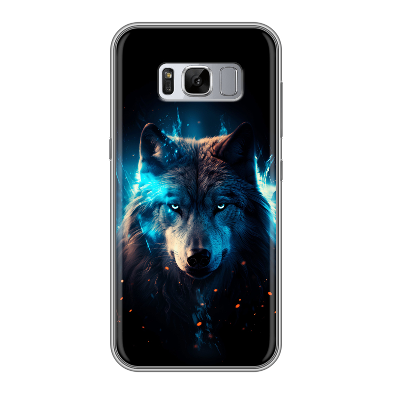 Силиконовый чехол на Samsung Galaxy S8 Plus с принтом Волк ночной Силиконовый чехол на Samsung Galaxy S8 Plus с принтом Волк ночной