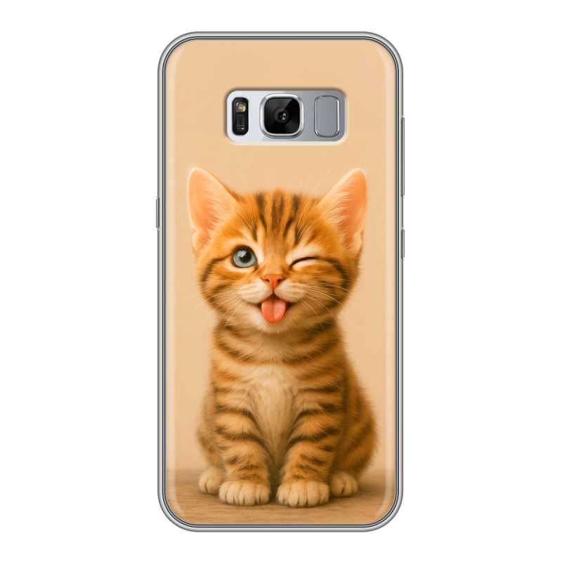 Силиконовый чехол на Samsung Galaxy S8 Plus с принтом котенок Силиконовый чехол на Samsung Galaxy S8 Plus с принтом котенок
