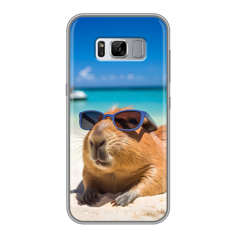 Силиконовый чехол на Samsung Galaxy S8 Plus с принтом Капибара Силиконовый чехол на Samsung Galaxy S8 Plus с принтом Капибара
