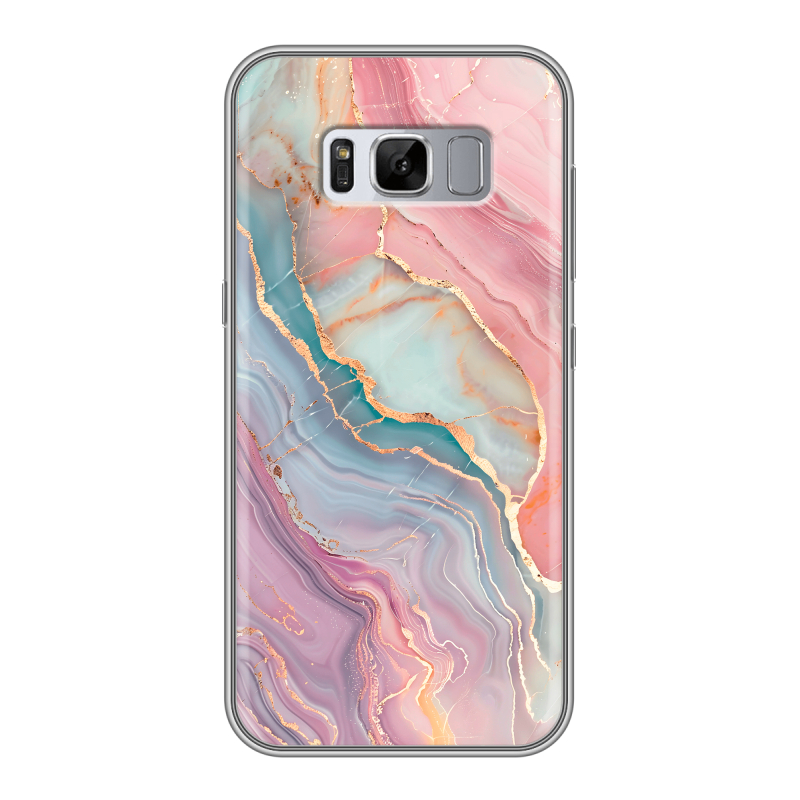 Силиконовый чехол на Samsung Galaxy S8 Plus с принтом розовый мрамор Силиконовый чехол на Samsung Galaxy S8 Plus с принтом розовый мрамор