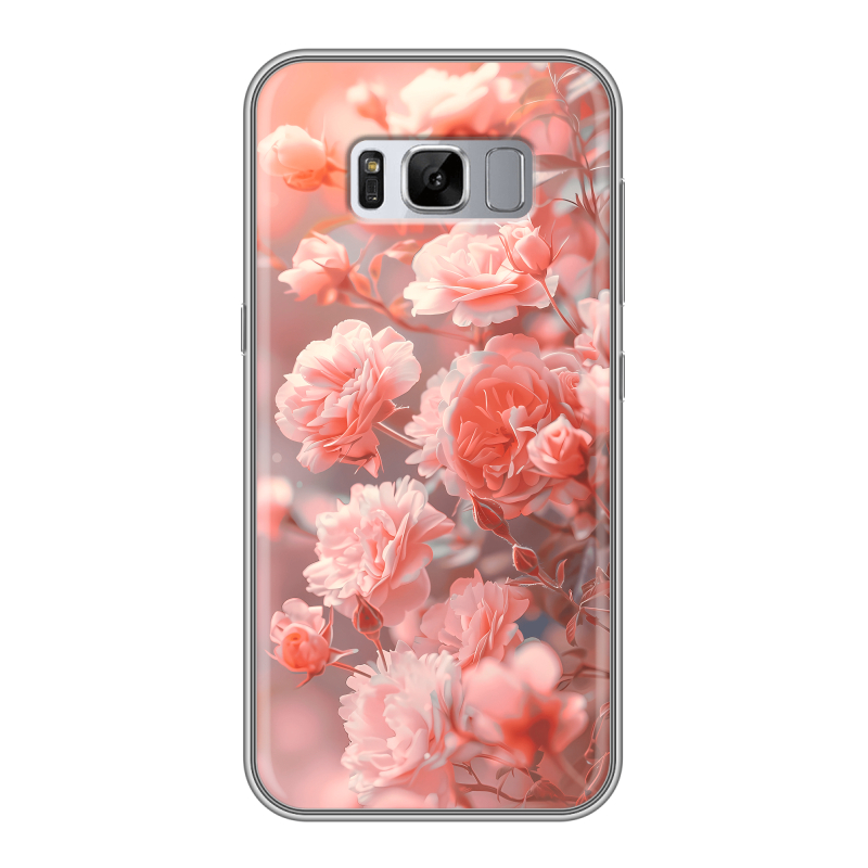 Силиконовый противоударный чехол на Samsung Galaxy S8 Plus с принтом Розы цветы Силиконовый противоударный чехол на Samsung Galaxy S8 Plus с принтом Розы цветы