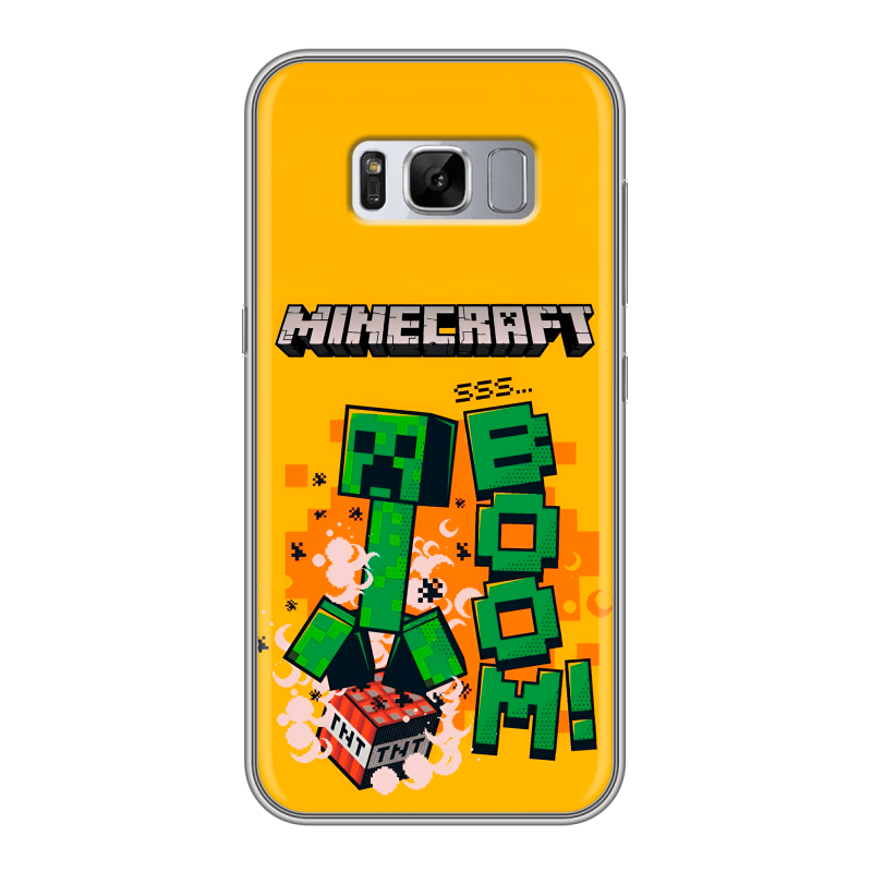 Силиконовый противоударный чехол на Samsung Galaxy S8 Plus с принтом Майнкрафт Minecraft Силиконовый противоударный чехол на Samsung Galaxy S8 Plus с принтом Майнкрафт Minecraft