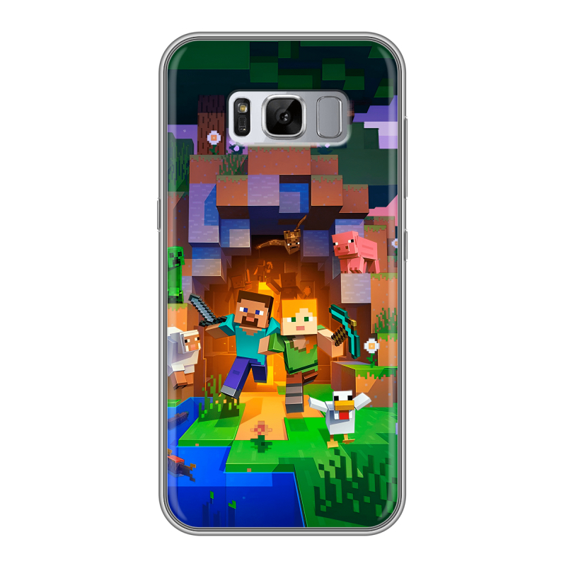 Силиконовый чехол на Samsung Galaxy S8 Plus с принтом Майнкрафт Minecraft Силиконовый чехол на Samsung Galaxy S8 Plus с принтом Майнкрафт Minecraft