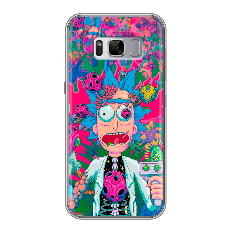 Силиконовый противоударный чехол на Samsung Galaxy S8 Plus с принтом Рик и Морти Rick Morty Силиконовый противоударный чехол на Samsung Galaxy S8 Plus с принтом Рик и Морти Rick Morty