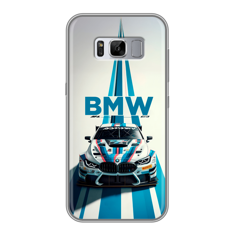 Силиконовый противоударный чехол на Samsung Galaxy S8 Plus с принтом БМВ BMW Силиконовый противоударный чехол на Samsung Galaxy S8 Plus с принтом БМВ BMW
