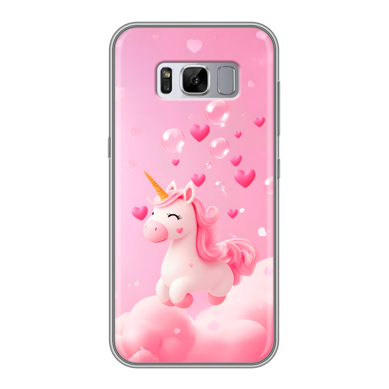 Силиконовый противоударный чехол на Samsung Galaxy S8 Plus с принтом Единорог Силиконовый противоударный чехол на Samsung Galaxy S8 Plus с принтом Единорог