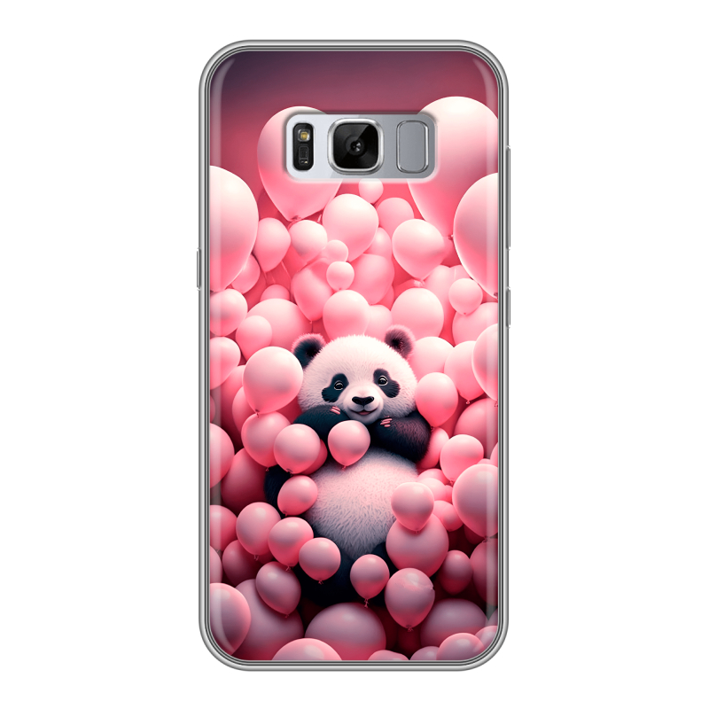 Силиконовый противоударный чехол на Samsung Galaxy S8 Plus с принтом Панда Силиконовый противоударный чехол на Samsung Galaxy S8 Plus с принтом Панда