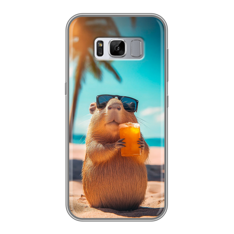 Силиконовый чехол на Samsung Galaxy S8 Plus с принтом Капибара Силиконовый чехол на Samsung Galaxy S8 Plus с принтом Капибара