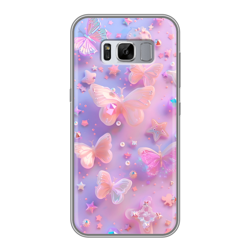 Силиконовый чехол на Samsung Galaxy S8 Plus с принтом Бабочки Силиконовый чехол на Samsung Galaxy S8 Plus с принтом Бабочки