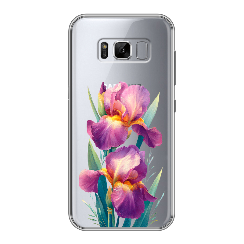 Силиконовый противоударный чехол на Samsung Galaxy S8 Plus с принтом Цветы орхидеи Силиконовый противоударный чехол на Samsung Galaxy S8 Plus с принтом Цветы орхидеи