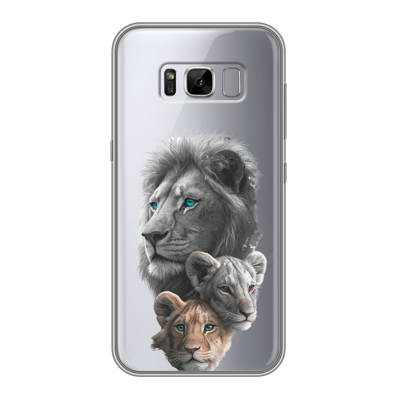 Силиконовый чехол на Samsung Galaxy S8 Plus с принтом Львы Силиконовый чехол на Samsung Galaxy S8 Plus с принтом Львы