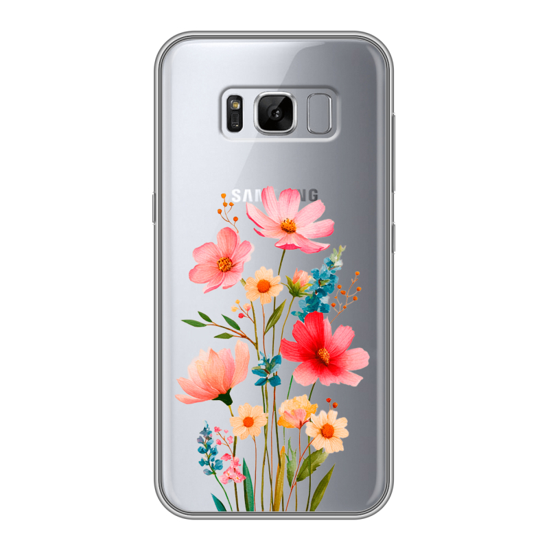 Силиконовый чехол на Samsung Galaxy S8 Plus с принтом Цветы Силиконовый чехол на Samsung Galaxy S8 Plus с принтом Цветы