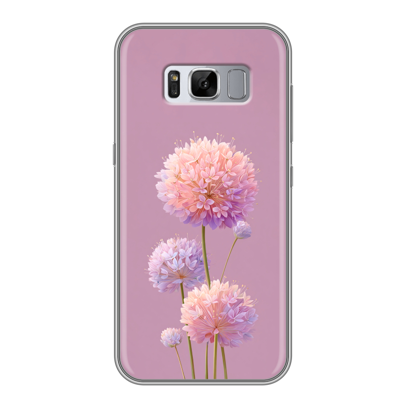 Силиконовый противоударный чехол на Samsung Galaxy S8 Plus с принтом Цветы Силиконовый противоударный чехол на Samsung Galaxy S8 Plus с принтом Цветы