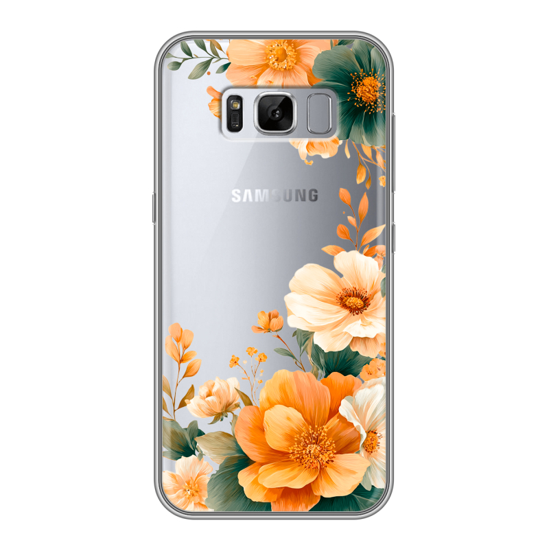 Силиконовый чехол на Samsung Galaxy S8 Plus с принтом Цветы принт Силиконовый чехол на Samsung Galaxy S8 Plus с принтом Цветы принт