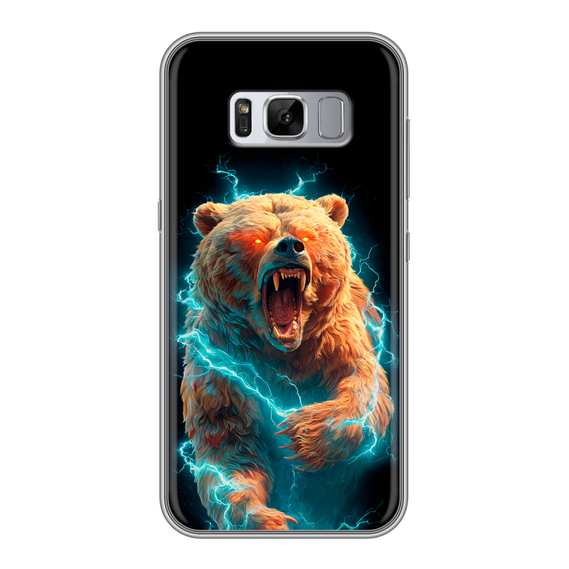 Силиконовый чехол на Samsung Galaxy S8 Plus с принтом Медведь Силиконовый чехол на Samsung Galaxy S8 Plus с принтом Медведь