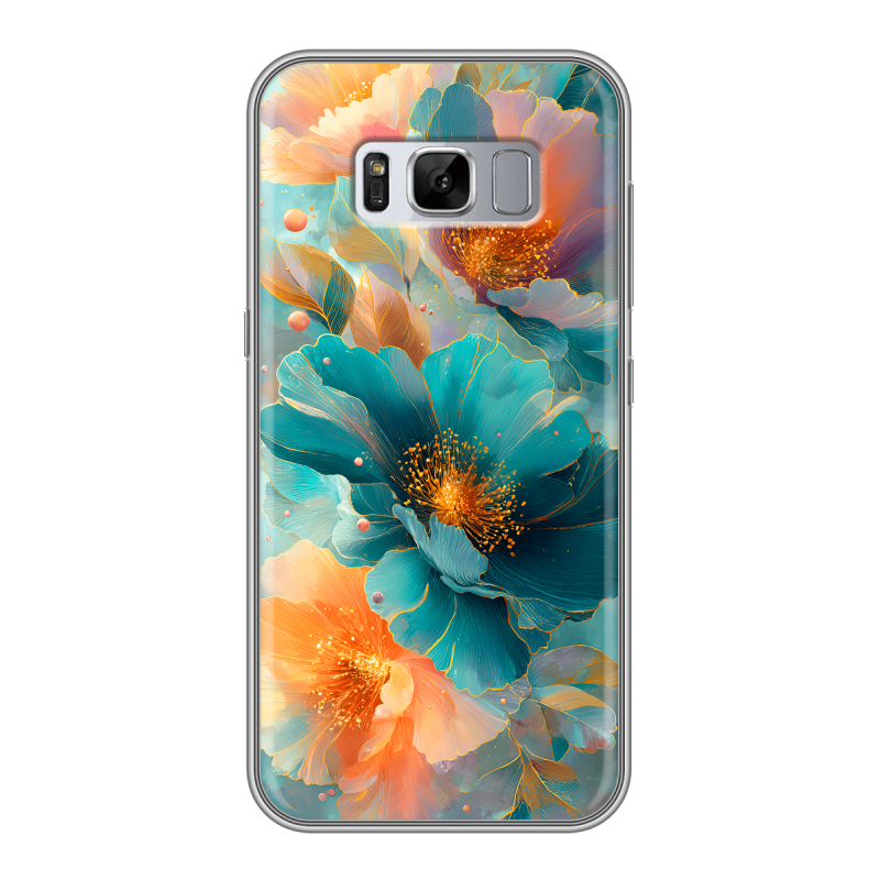 Силиконовый противоударный чехол на Samsung Galaxy S8 Plus с принтом Цветы Силиконовый противоударный чехол на Samsung Galaxy S8 Plus с принтом Цветы