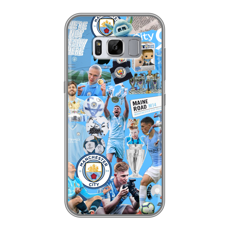 Силиконовый противоударный чехол на Samsung Galaxy S8 Plus с принтом Man City Манчестер Сити Силиконовый противоударный чехол на Samsung Galaxy S8 Plus с принтом Man City Манчестер Сити