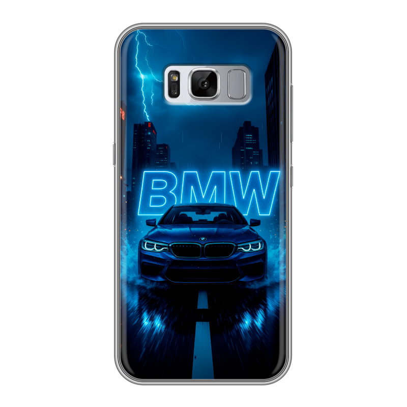 Силиконовый противоударный чехол на Samsung Galaxy S8 Plus с принтом BMW БМВ Силиконовый противоударный чехол на Samsung Galaxy S8 Plus с принтом BMW БМВ