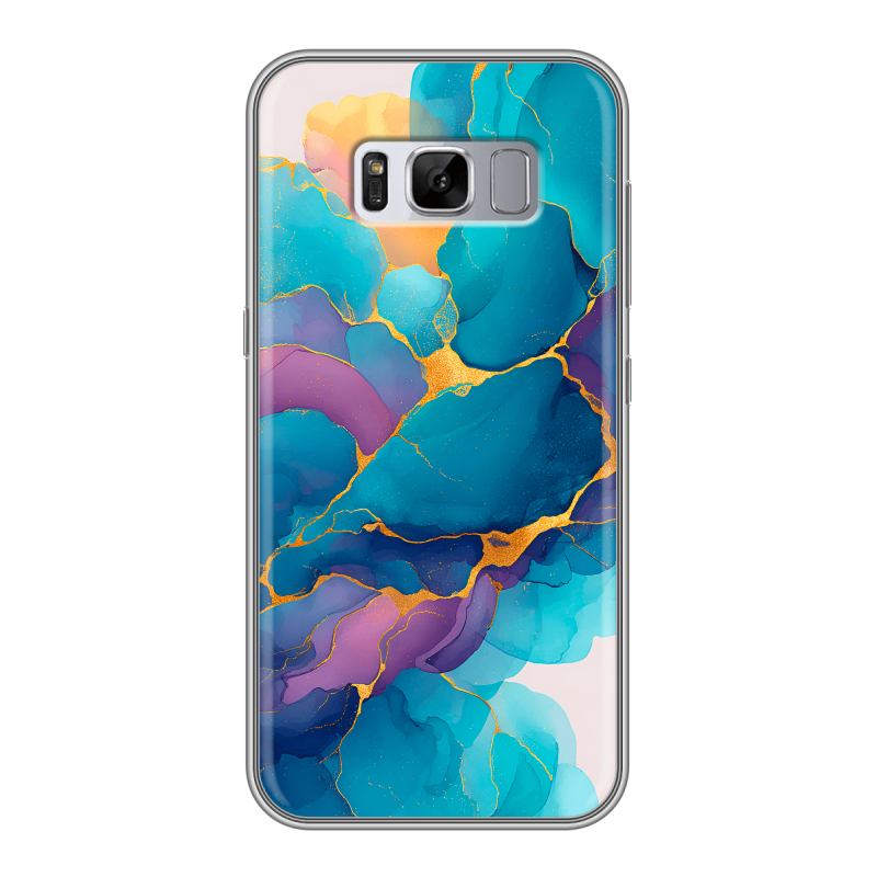 Силиконовый чехол на Samsung Galaxy S8 Plus с принтом Мрамор блестки Силиконовый чехол на Samsung Galaxy S8 Plus с принтом Мрамор блестки