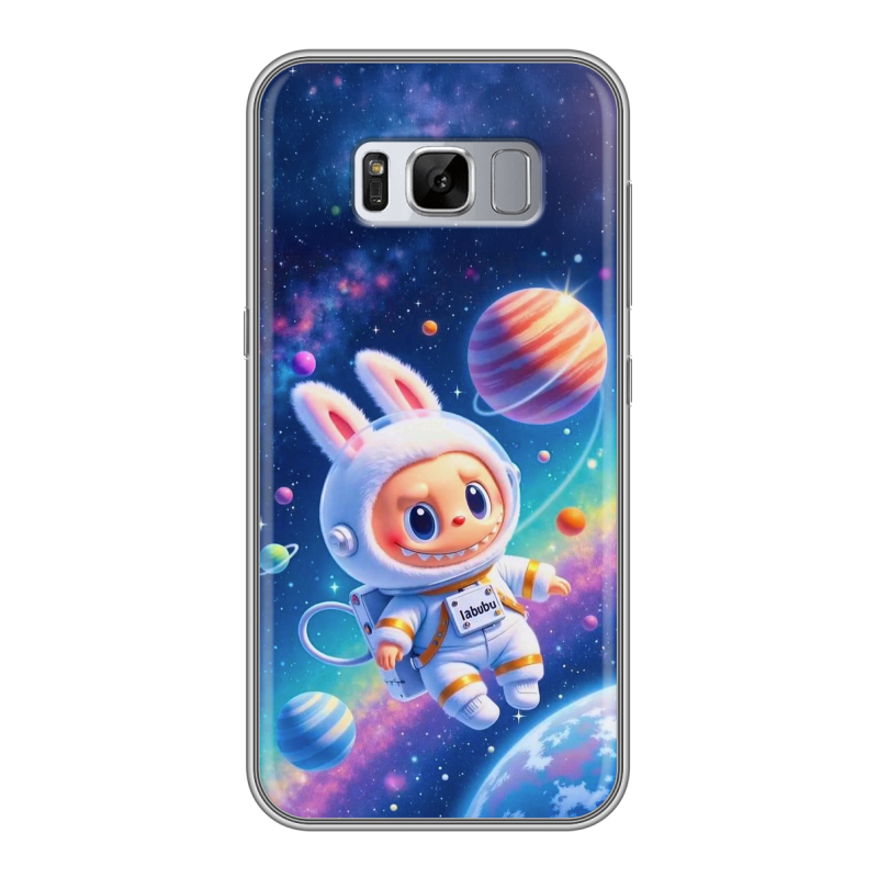 Силиконовый противоударный чехол на Samsung Galaxy S8 Plus с принтом Labubu Лабубу Силиконовый противоударный чехол на Samsung Galaxy S8 Plus с принтом Labubu Лабубу