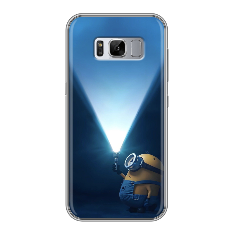 Силиконовый противоударный чехол на Samsung Galaxy S8 Plus с принтом Миньоны Силиконовый противоударный чехол на Samsung Galaxy S8 Plus с принтом Миньоны