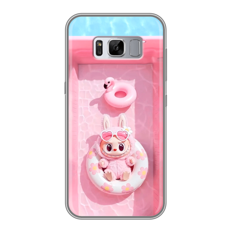 Силиконовый противоударный чехол на Samsung Galaxy S8 Plus с принтом Labubu Лабубу Силиконовый противоударный чехол на Samsung Galaxy S8 Plus с принтом Labubu Лабубу