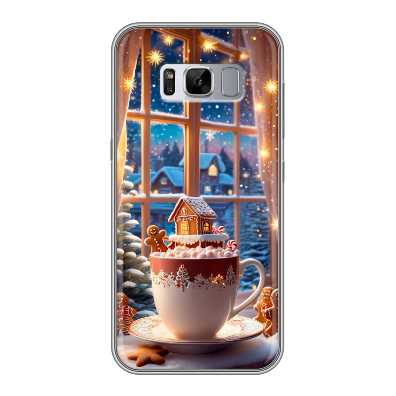 Силиконовый противоударный чехол на Samsung Galaxy S8 Plus с принтом Новый год Силиконовый противоударный чехол на Samsung Galaxy S8 Plus с принтом Новый год