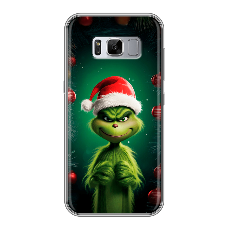 Силиконовый противоударный чехол на Samsung Galaxy S8 Plus с принтом Гринч Новый год Рождество Силиконовый противоударный чехол на Samsung Galaxy S8 Plus с принтом Гринч Новый год Рождество