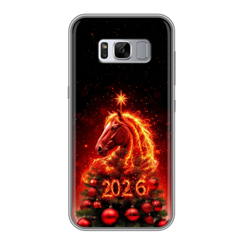 Силиконовый противоударный чехол на Samsung Galaxy S8 Plus с принтом Новый год Силиконовый противоударный чехол на Samsung Galaxy S8 Plus с принтом Новый год