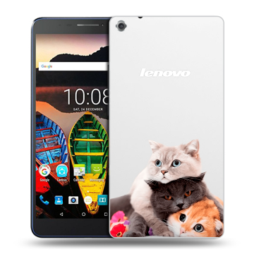 Силиконовый чехол на планшета Lenovo Tab 3 7 Plus с принтом Кошки Силиконовый чехол на планшета Lenovo Tab 3 7 Plus с принтом Кошки