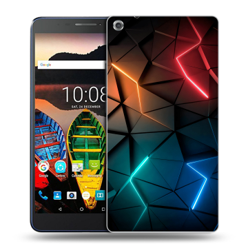 Силиконовый чехол на планшета Lenovo Tab 3 7 Plus с принтом Абстракция неон Силиконовый чехол на планшета Lenovo Tab 3 7 Plus с принтом Абстракция неон