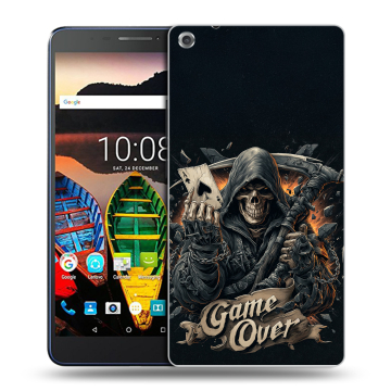 Силиконовый чехол на планшета Lenovo Tab 3 7 Plus с принтом Скелет карты Силиконовый чехол на планшета Lenovo Tab 3 7 Plus с принтом Скелет карты