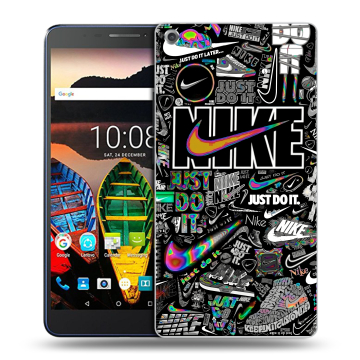 Силиконовый чехол на Lenovo Tab 3 7 Plus с принтом Найк Силиконовый чехол на Lenovo Tab 3 7 Plus с принтом Найк