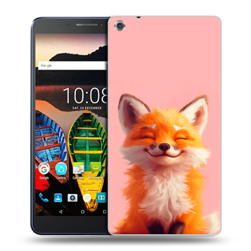 Силиконовый чехол на Lenovo Tab 3 7 Plus с принтом милая лиса Силиконовый чехол на Lenovo Tab 3 7 Plus с принтом милая лиса