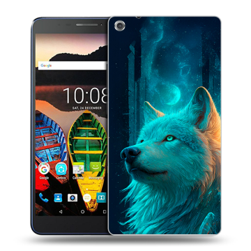 Силиконовый чехол на Lenovo Tab 3 7 Plus с принтом бабочки саккура