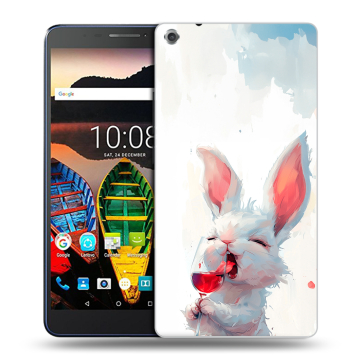 Силиконовый чехол на Lenovo Tab 3 7 Plus с принтом кролик зайчик Силиконовый чехол на Lenovo Tab 3 7 Plus с принтом кролик зайчик